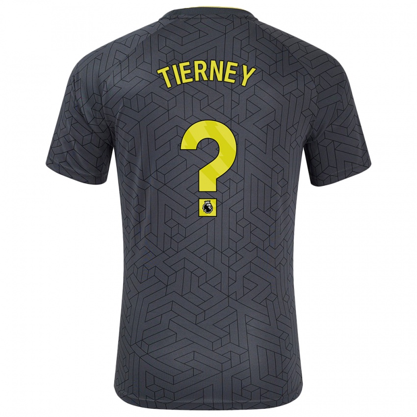 Niño Camiseta Jack Tierney #0 Negro Amarillo 2ª Equipación 2024/25 La Camisa México