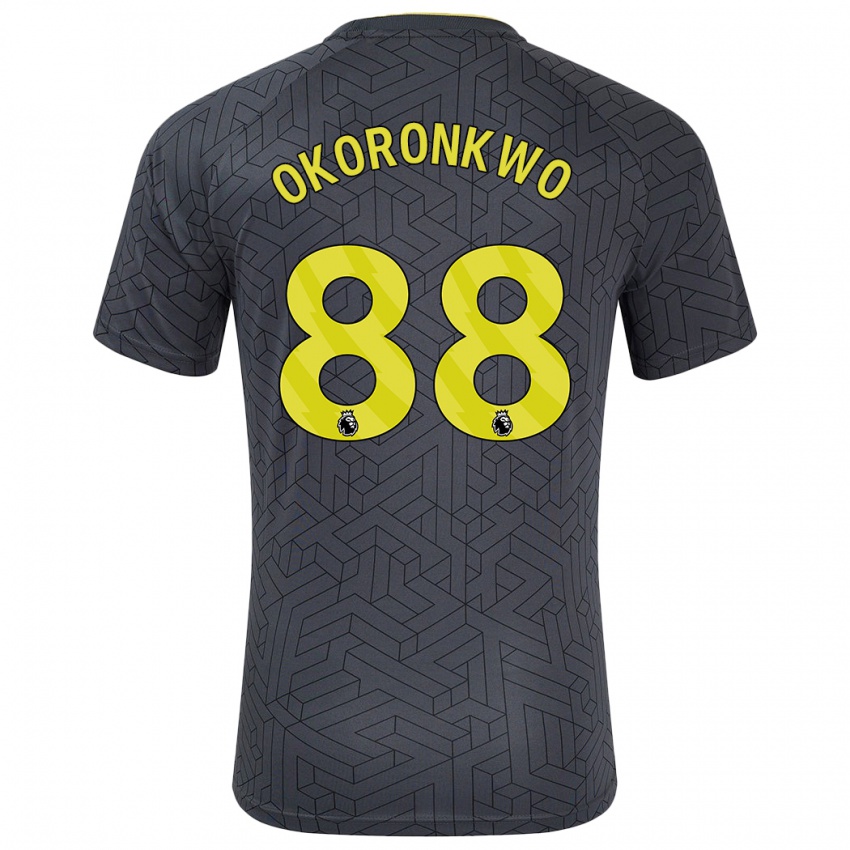 Niño Camiseta Francis Okoronkwo #88 Negro Amarillo 2ª Equipación 2024/25 La Camisa México