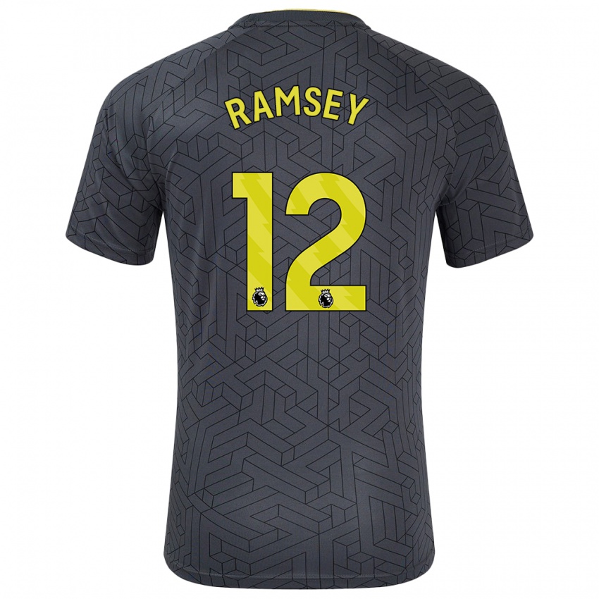 Niño Camiseta Emily Ramsey #12 Negro Amarillo 2ª Equipación 2024/25 La Camisa México