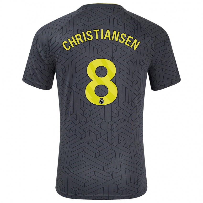 Niño Camiseta Izzy Christiansen #8 Negro Amarillo 2ª Equipación 2024/25 La Camisa México