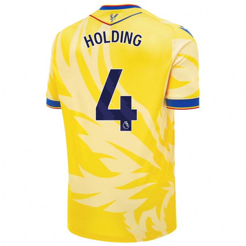 Niño Camiseta Rob Holding #4 Amarillo 2ª Equipación 2024/25 La Camisa México