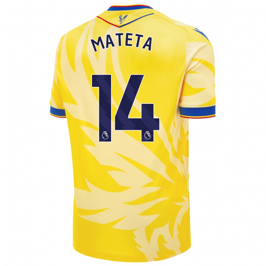 Niño Camiseta Jean-Philippe Mateta #14 Amarillo 2ª Equipación 2024/25 La Camisa México