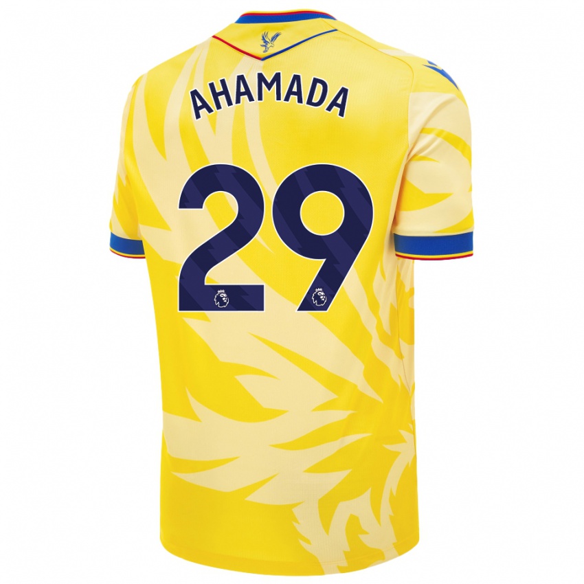 Niño Camiseta Naouirou Ahamada #29 Amarillo 2ª Equipación 2024/25 La Camisa México