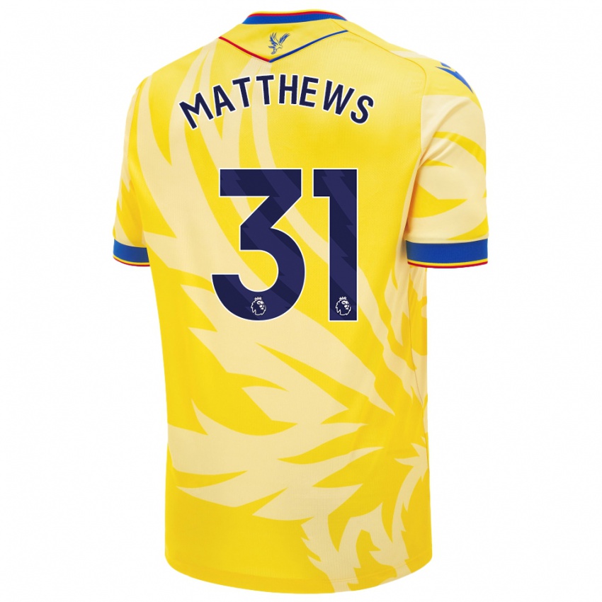 Niño Camiseta Remi Matthews #31 Amarillo 2ª Equipación 2024/25 La Camisa México