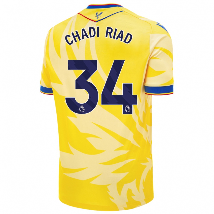 Niño Camiseta Chadi Riad #34 Amarillo 2ª Equipación 2024/25 La Camisa México