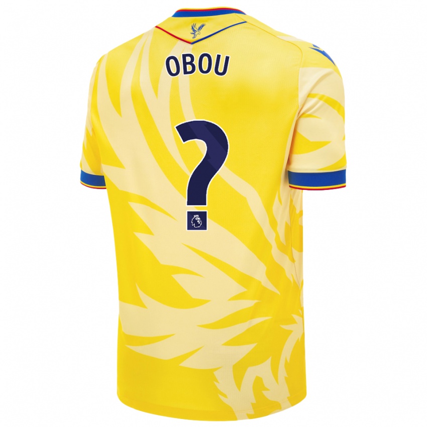 Niño Camiseta David Obou #0 Amarillo 2ª Equipación 2024/25 La Camisa México