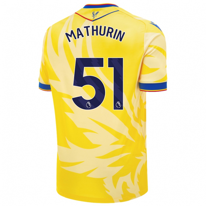 Niño Camiseta Roshaun Mathurin #51 Amarillo 2ª Equipación 2024/25 La Camisa México