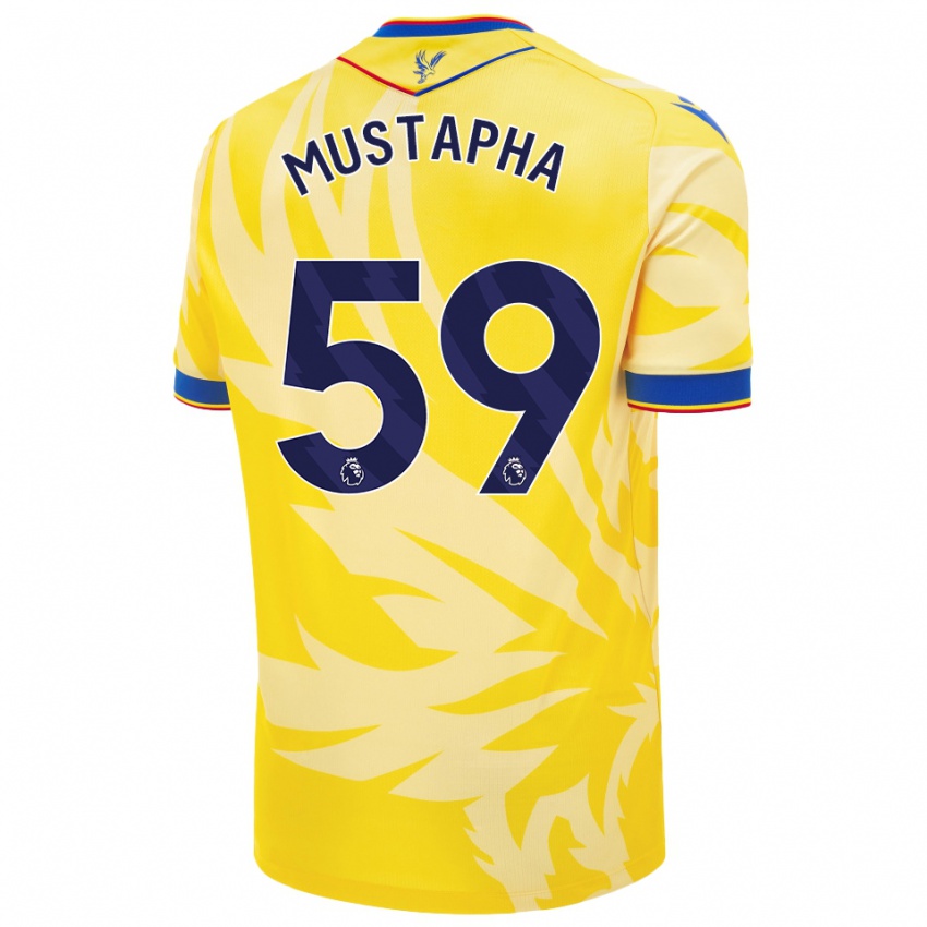 Niño Camiseta Hindolo Mustapha #59 Amarillo 2ª Equipación 2024/25 La Camisa México