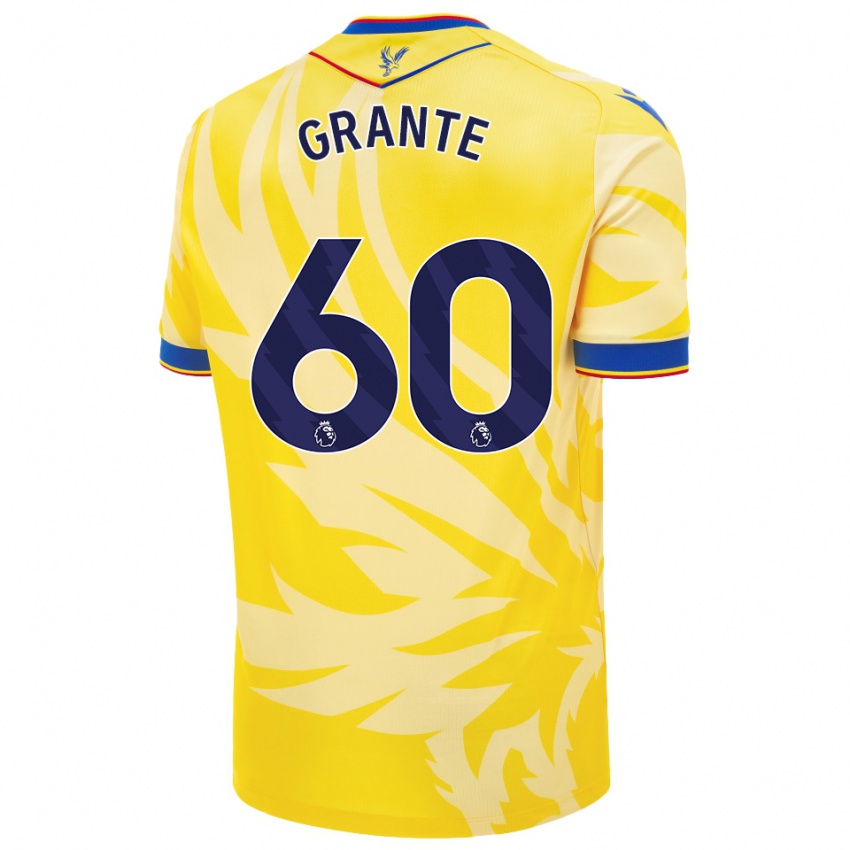 Niño Camiseta Jake Grante #60 Amarillo 2ª Equipación 2024/25 La Camisa México