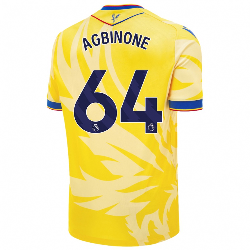 Niño Camiseta Asher Agbinone #64 Amarillo 2ª Equipación 2024/25 La Camisa México