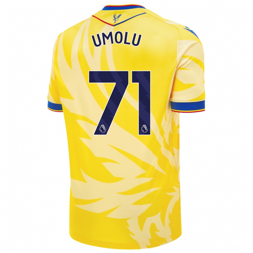 Niño Camiseta Jemiah Umolu #71 Amarillo 2ª Equipación 2024/25 La Camisa México