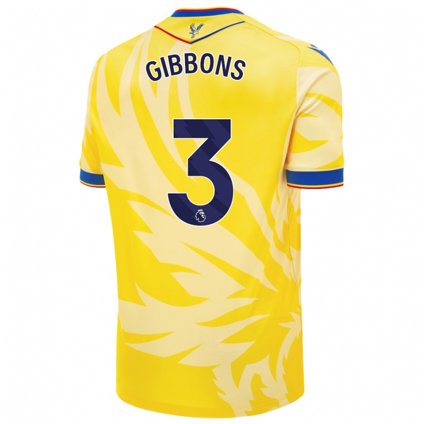 Niño Camiseta Felicity Gibbons #3 Amarillo 2ª Equipación 2024/25 La Camisa México