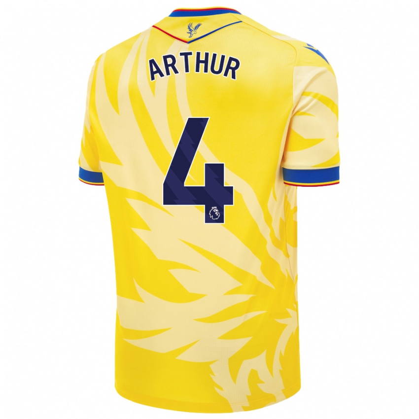 Niño Camiseta Chloe Arthur #4 Amarillo 2ª Equipación 2024/25 La Camisa México