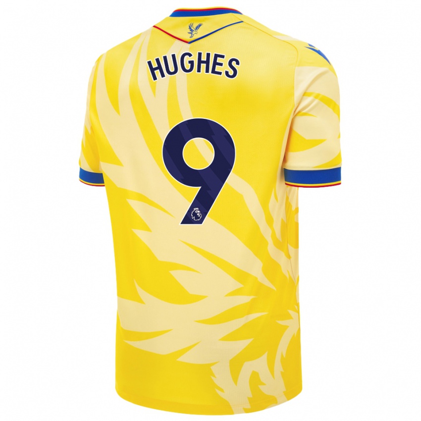 Niño Camiseta Elise Hughes #9 Amarillo 2ª Equipación 2024/25 La Camisa México