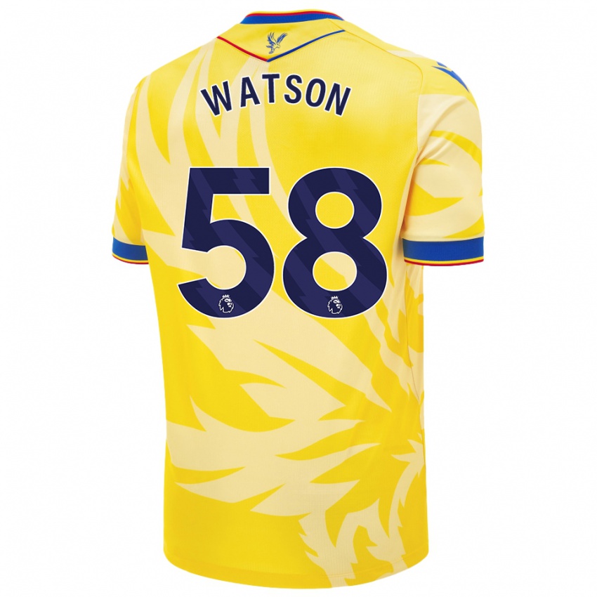 Niño Camiseta Noah Watson #58 Amarillo 2ª Equipación 2024/25 La Camisa México