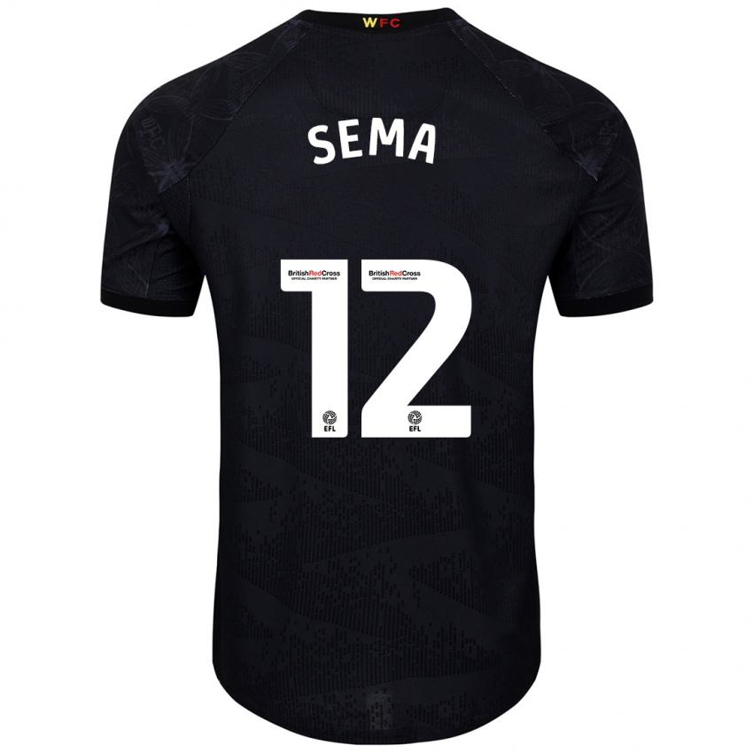 Niño Camiseta Ken Sema #12 Negro Blanco 2ª Equipación 2024/25 La Camisa México