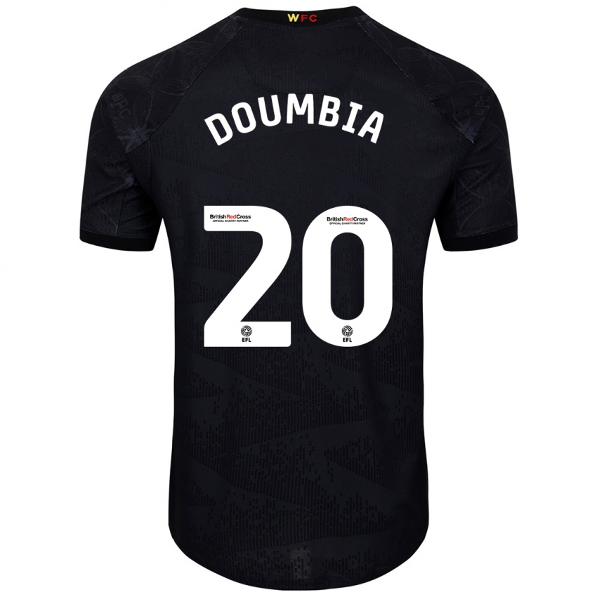 Niño Camiseta Mamadou Doumbia #20 Negro Blanco 2ª Equipación 2024/25 La Camisa México