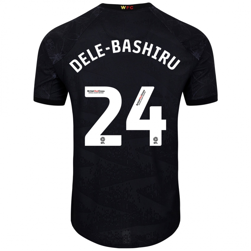 Niño Camiseta Tom Dele-Bashiru #24 Negro Blanco 2ª Equipación 2024/25 La Camisa México