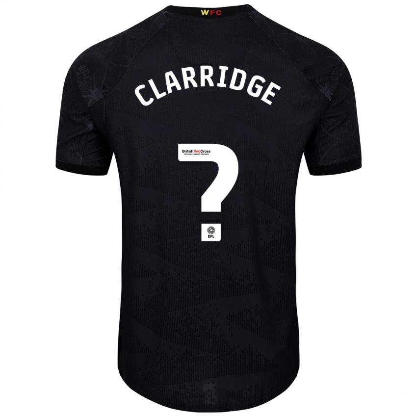 Niño Camiseta James Clarridge #0 Negro Blanco 2ª Equipación 2024/25 La Camisa México