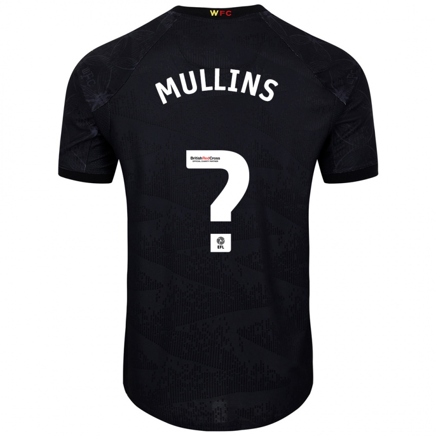 Niño Camiseta Joshua Mullins #0 Negro Blanco 2ª Equipación 2024/25 La Camisa México