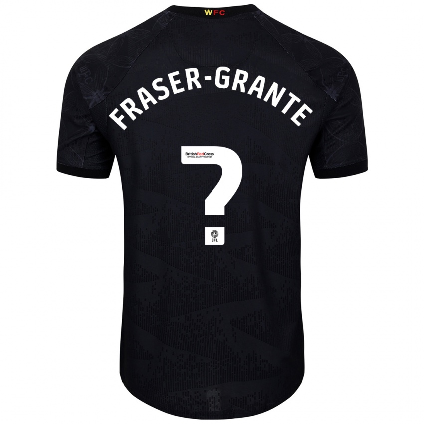 Niño Camiseta Zak Fraser-Grante #0 Negro Blanco 2ª Equipación 2024/25 La Camisa México