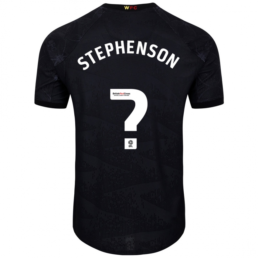 Niño Camiseta Ollie Stephenson #0 Negro Blanco 2ª Equipación 2024/25 La Camisa México