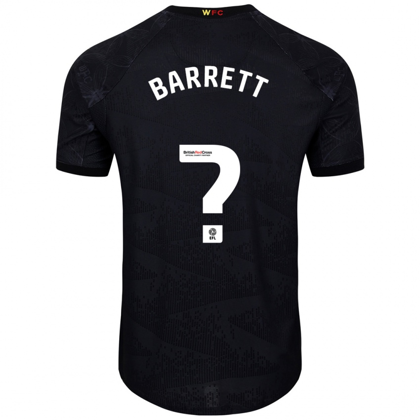 Niño Camiseta Hayden Barrett #0 Negro Blanco 2ª Equipación 2024/25 La Camisa México