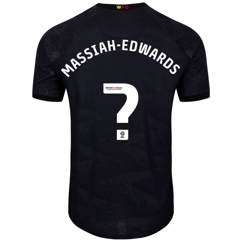 Niño Camiseta Zavier Massiah-Edwards #0 Negro Blanco 2ª Equipación 2024/25 La Camisa México