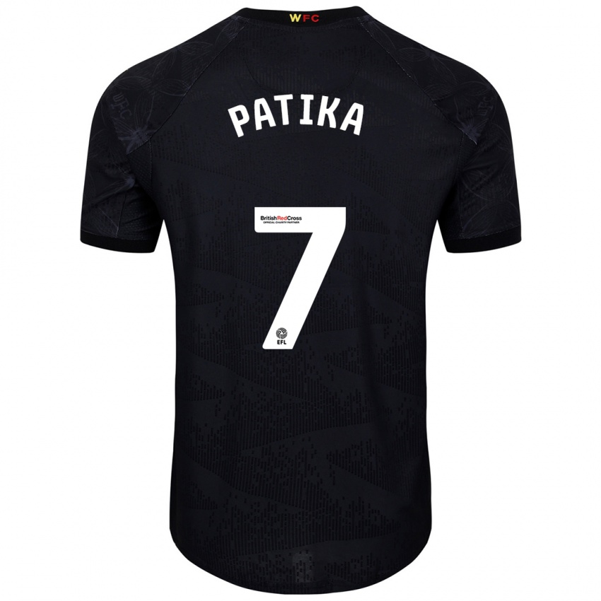 Niño Camiseta Glebs Patika #7 Negro Blanco 2ª Equipación 2024/25 La Camisa México