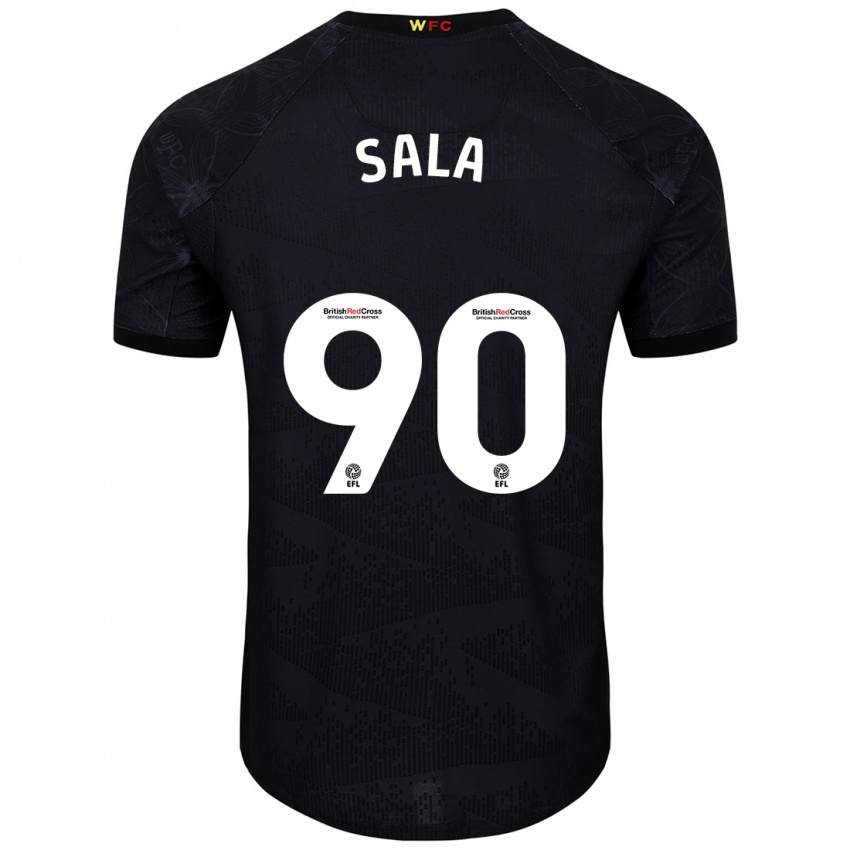 Niño Camiseta Joel Sala #90 Negro Blanco 2ª Equipación 2024/25 La Camisa México