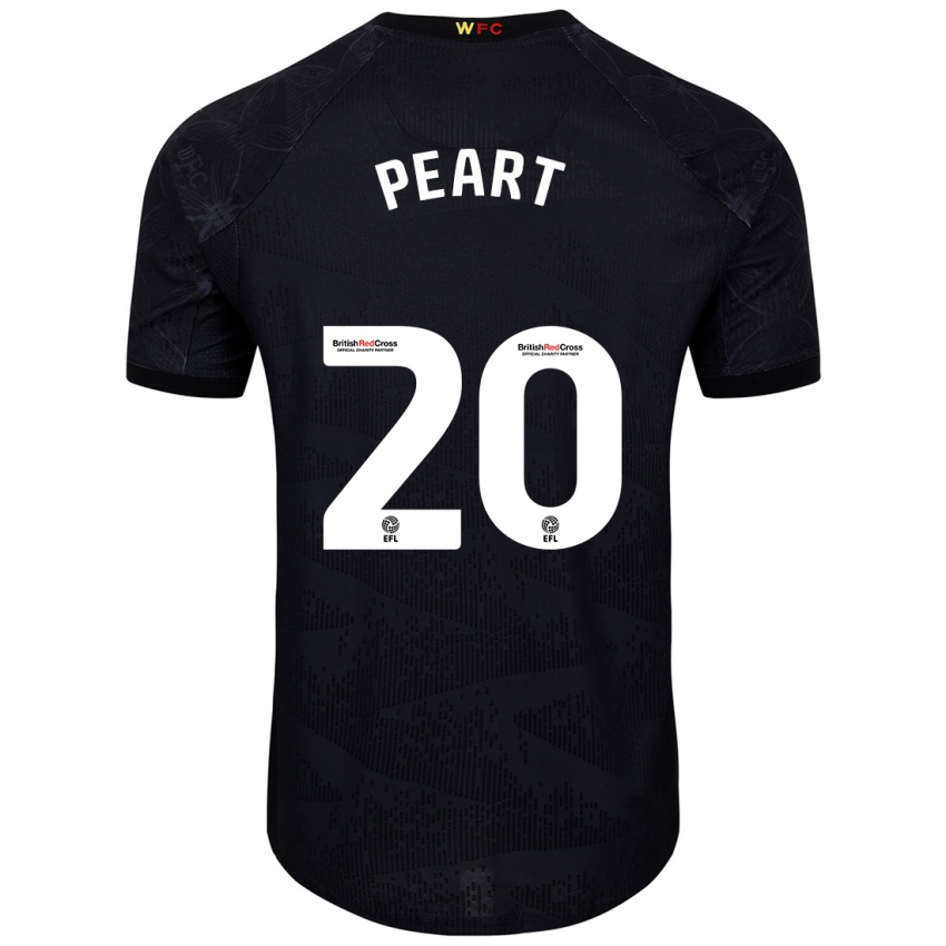 Niño Camiseta Kalani Peart #20 Negro Blanco 2ª Equipación 2024/25 La Camisa México