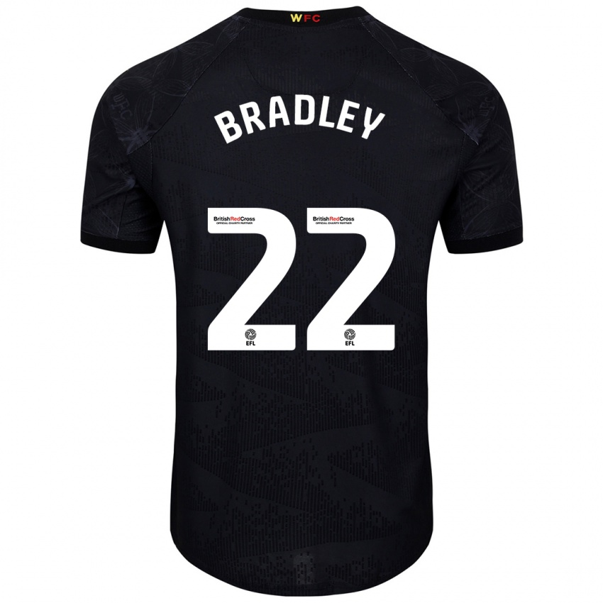 Niño Camiseta Jade Bradley #22 Negro Blanco 2ª Equipación 2024/25 La Camisa México