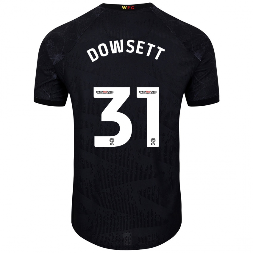 Niño Camiseta Rebekah Dowsett #31 Negro Blanco 2ª Equipación 2024/25 La Camisa México