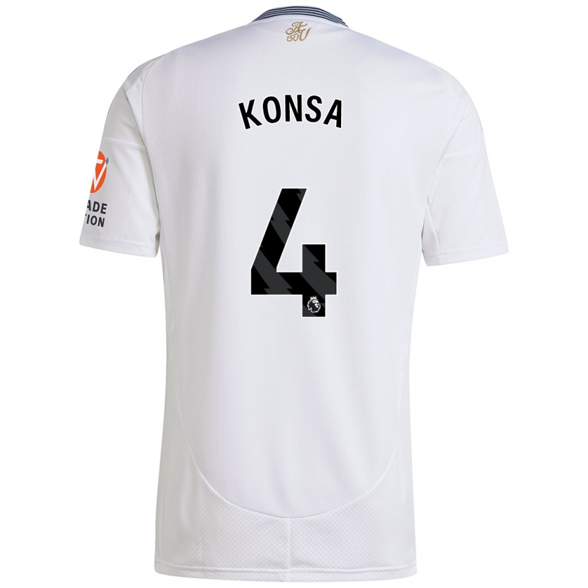 Niño Camiseta Ezri Konsa #4 Blanco 2ª Equipación 2024/25 La Camisa México