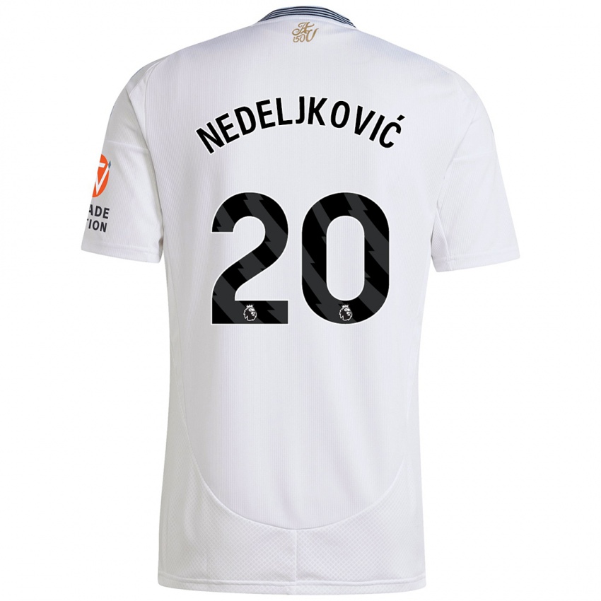 Niño Camiseta Kosta Nedeljkovic #20 Blanco 2ª Equipación 2024/25 La Camisa México