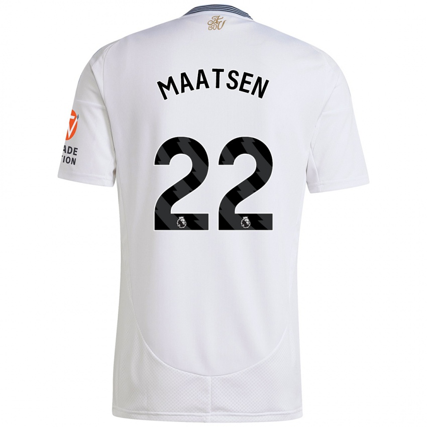 Niño Camiseta Ian Maatsen #22 Blanco 2ª Equipación 2024/25 La Camisa México