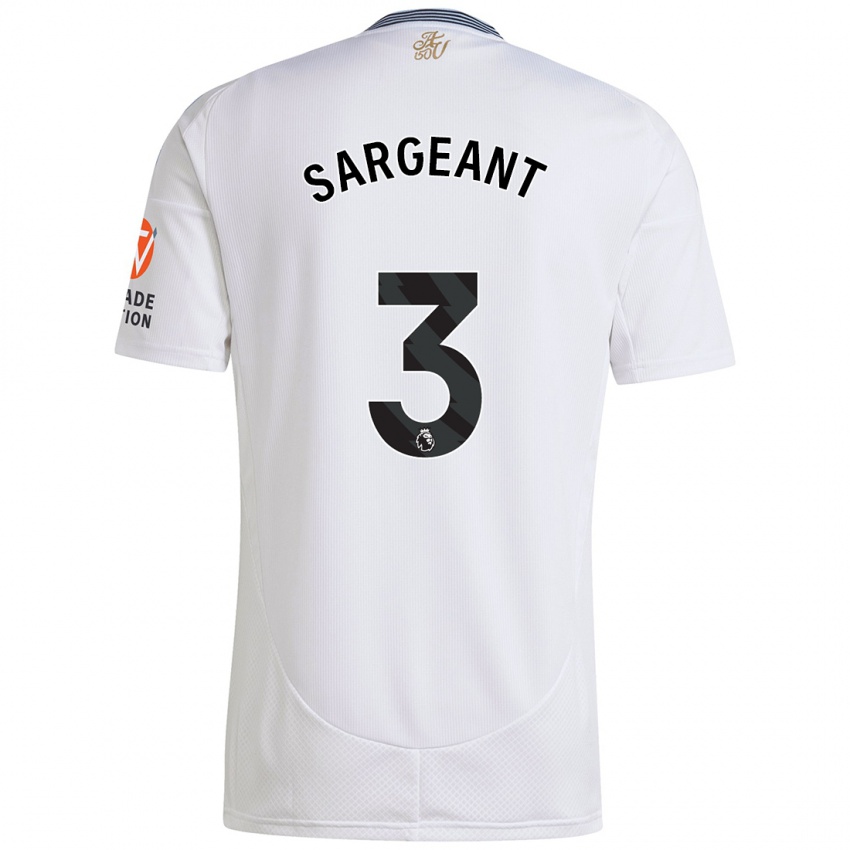 Niño Camiseta Meaghan Sargeant #3 Blanco 2ª Equipación 2024/25 La Camisa México