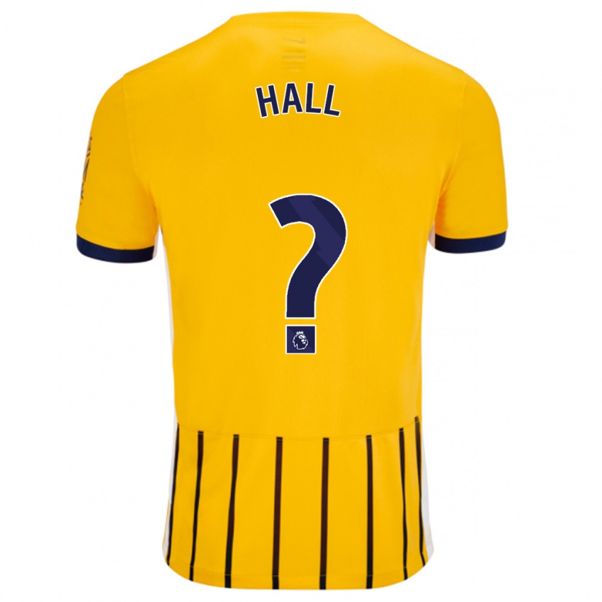 Niño Camiseta Steven Hall #0 Dorado Azul Rayas 2ª Equipación 2024/25 La Camisa México