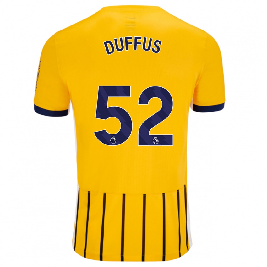 Niño Camiseta Josh Duffus #52 Dorado Azul Rayas 2ª Equipación 2024/25 La Camisa México