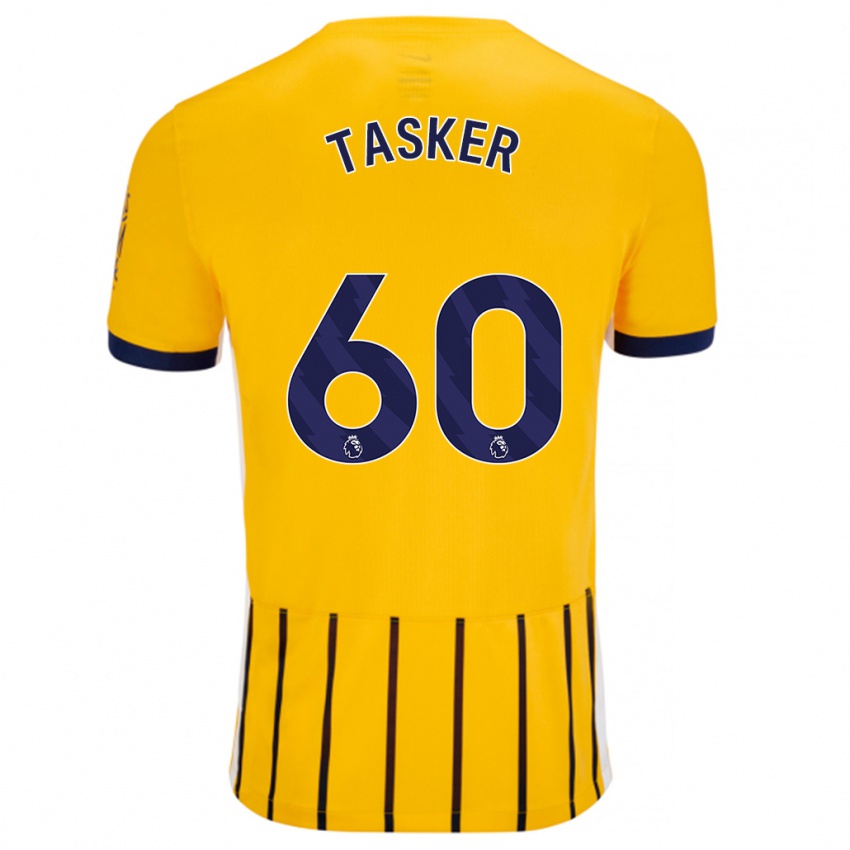 Niño Camiseta Charlie Tasker #60 Dorado Azul Rayas 2ª Equipación 2024/25 La Camisa México