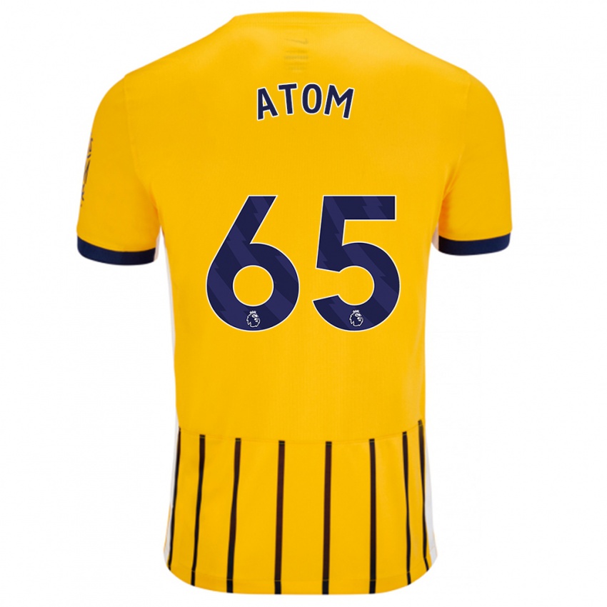 Niño Camiseta Noel Atom #65 Dorado Azul Rayas 2ª Equipación 2024/25 La Camisa México