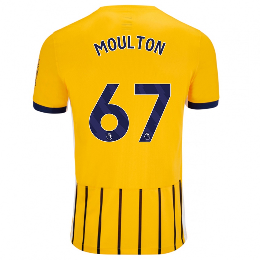 Niño Camiseta Remeiro Moulton #67 Dorado Azul Rayas 2ª Equipación 2024/25 La Camisa México