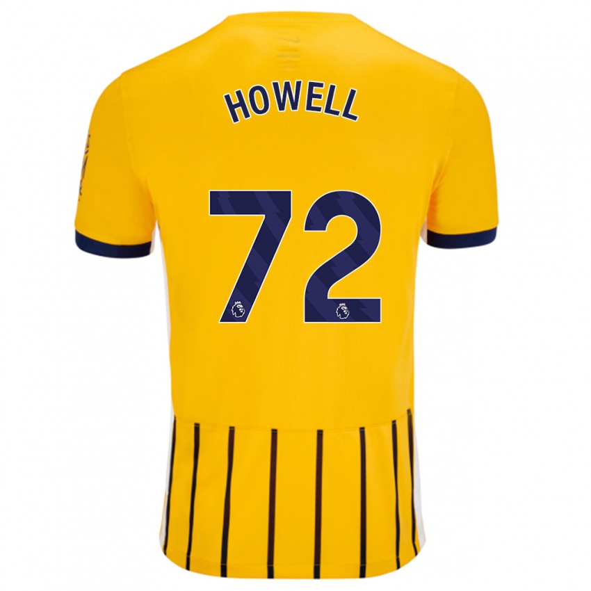 Niño Camiseta Harry Howell #72 Dorado Azul Rayas 2ª Equipación 2024/25 La Camisa México