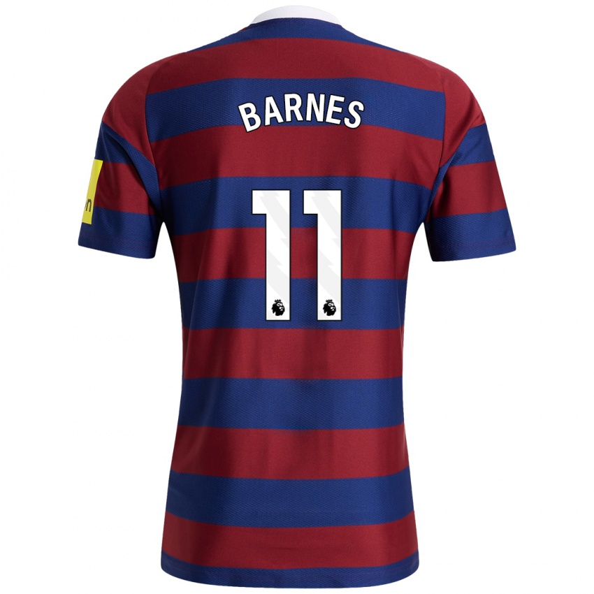 Niño Camiseta Harvey Barnes #11 Burdeos Azul Marino 2ª Equipación 2024/25 La Camisa México