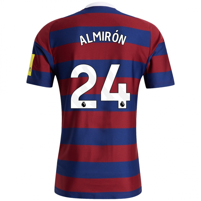 Niño Camiseta Miguel Almirón #24 Burdeos Azul Marino 2ª Equipación 2024/25 La Camisa México