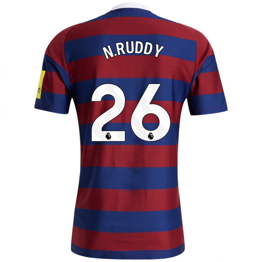 Niño Camiseta John Ruddy #26 Burdeos Azul Marino 2ª Equipación 2024/25 La Camisa México