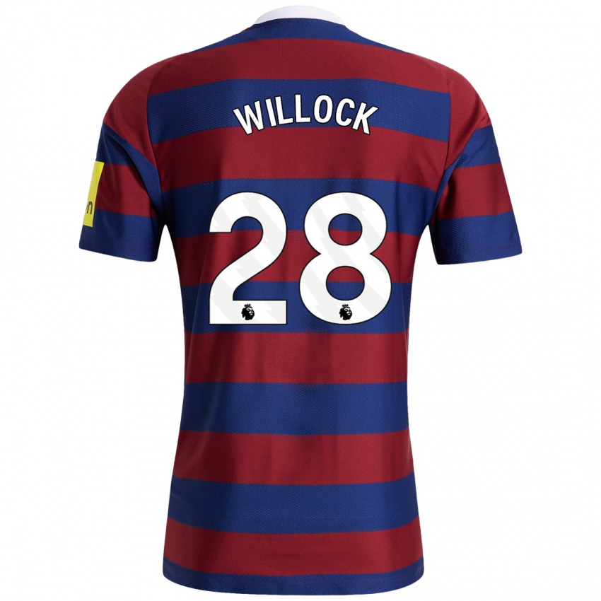 Niño Camiseta Joe Willock #28 Burdeos Azul Marino 2ª Equipación 2024/25 La Camisa México