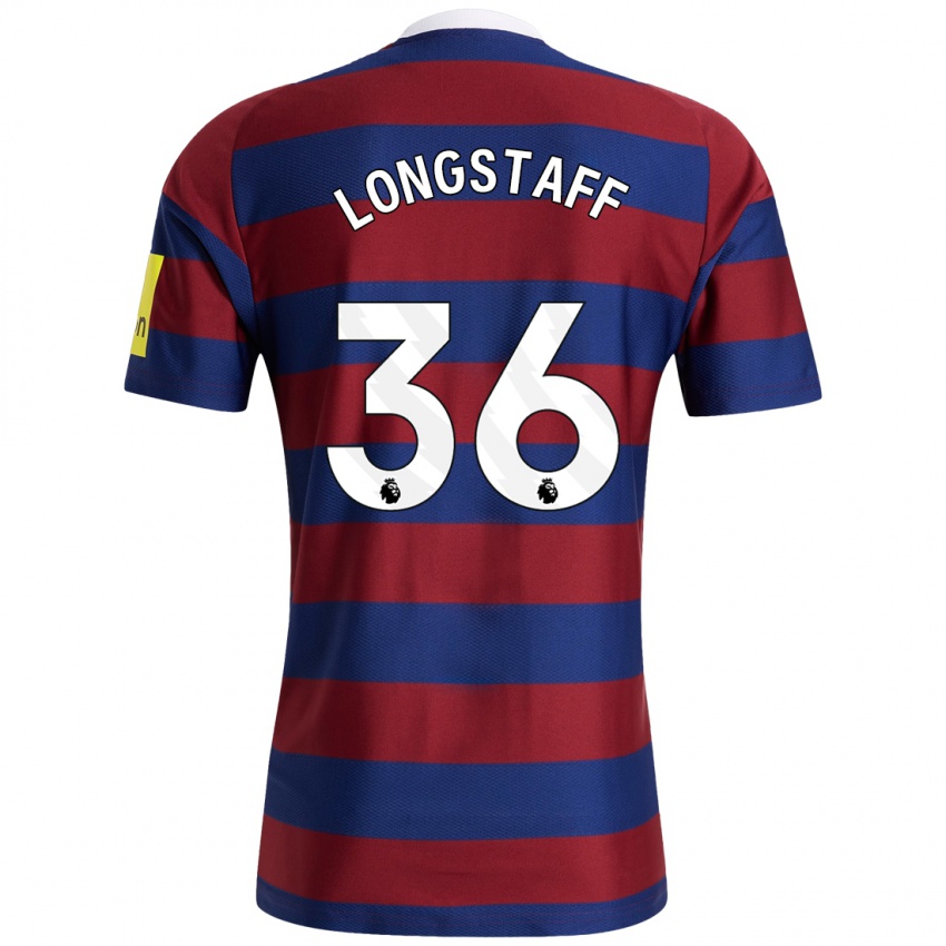 Niño Camiseta Sean Longstaff #36 Burdeos Azul Marino 2ª Equipación 2024/25 La Camisa México