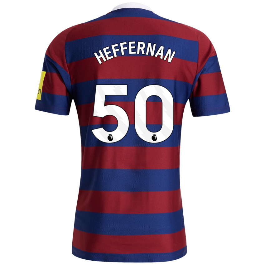 Niño Camiseta Cathal Heffernan #50 Burdeos Azul Marino 2ª Equipación 2024/25 La Camisa México