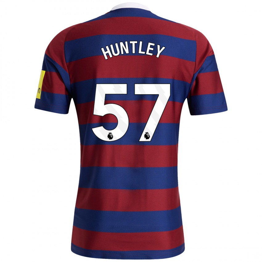 Niño Camiseta James Huntley #57 Burdeos Azul Marino 2ª Equipación 2024/25 La Camisa México